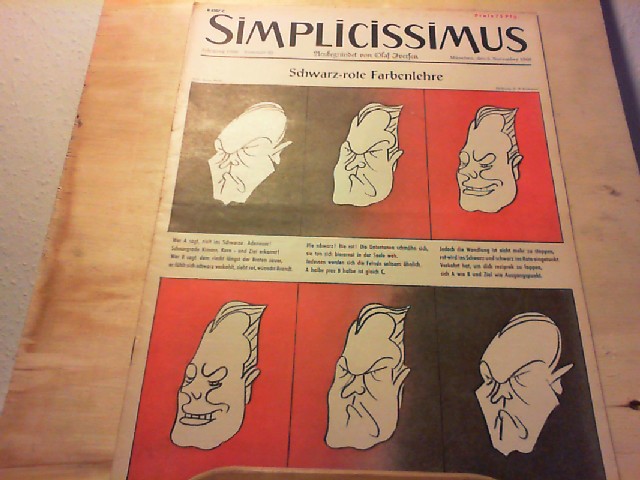  SIMPLICISSIMUS. 5. November 1960, Nr. 45 Jahrgang 1960. Neubegrndet von Olaf Iversen. Satirisches 