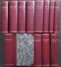 Sämtliche Werke. (Goethes sämtliche Werke) In fünfundvierzig Bänden (= in 12 Büchern, alles) Hrsg. und eingeleitet von Franz Schultz.
