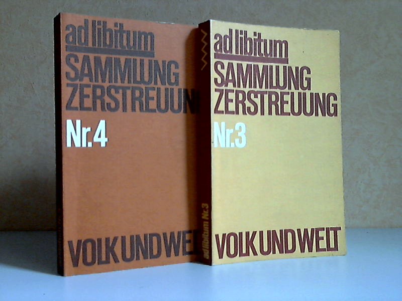 ad libitum Sammlung Zerstreuung Nr. 3 und Nr. 4 2 Bücher