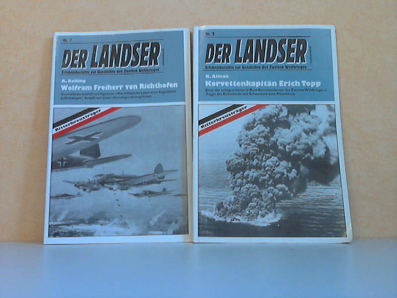 AIman, K. und A. Relling;  Der Landser. Erlebnisberichte zur Geschichte des Zweiten Weltkrieges Nr. 3 und Nr. 7 2 Zeitschriften 