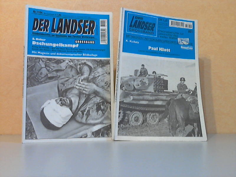 Der Landser. Grossband. Erlebnisberichte zur Geschichte des Zweiten Weltkrieges - Bände Nr. 951, 1184, 2 Zeitschriften