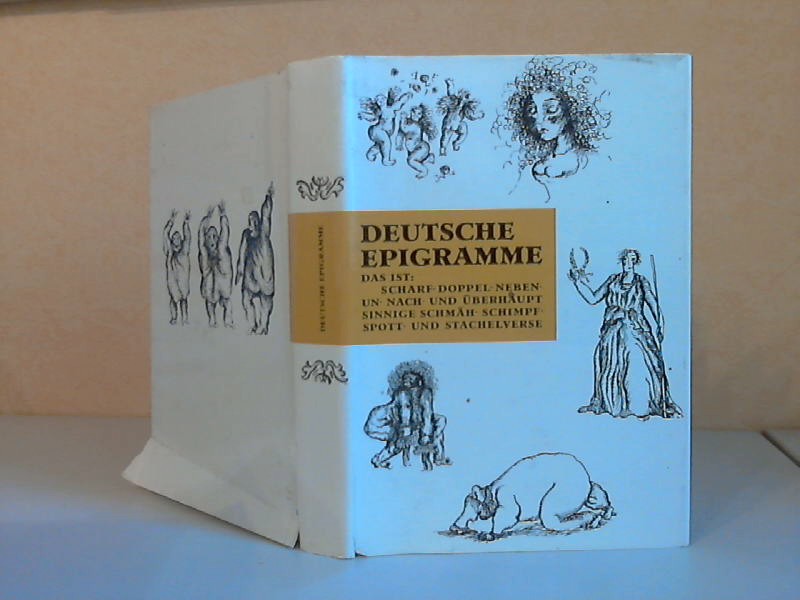 Dietze, Anita und Walter;  Deutsche Epigramme aus vier Jahrhunderten mit Illustrationen von Nuria Quevedo 