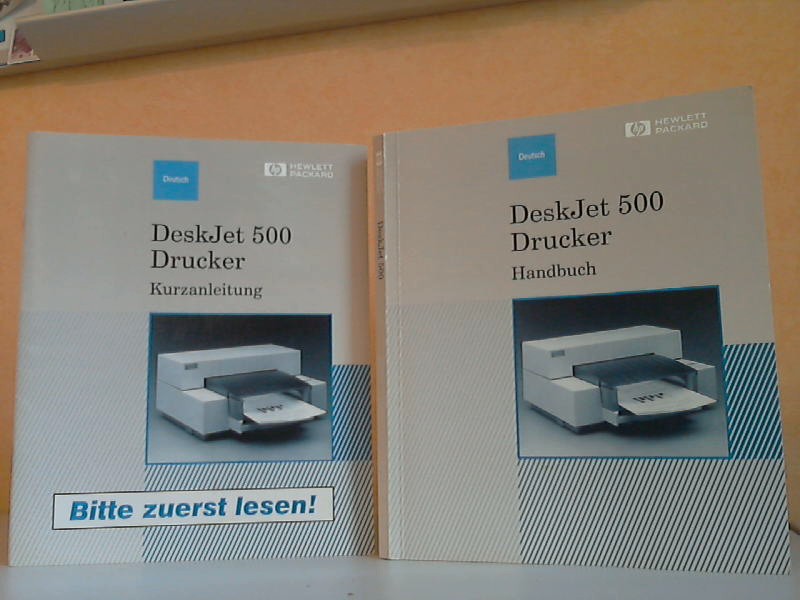 DeskJet 500 Drucker: Kurzanleitung + Handbuch 2 Bücher