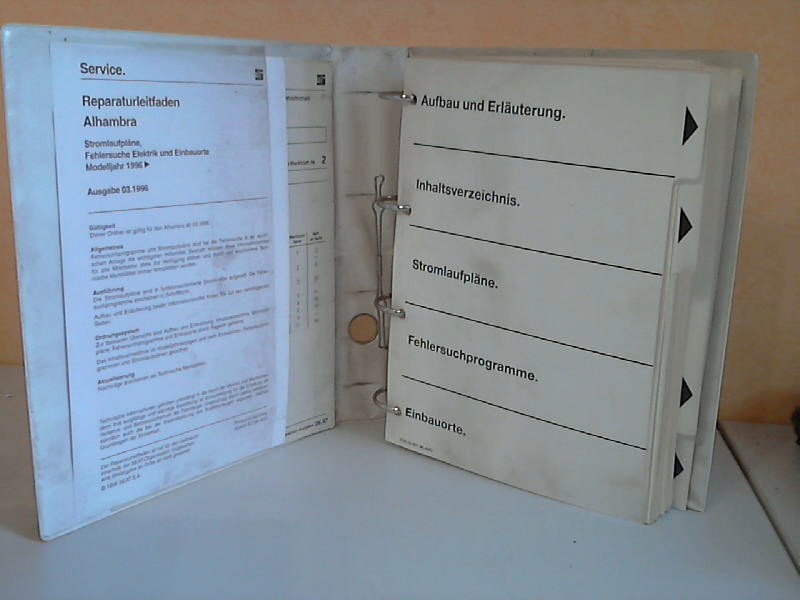 Autorengrupppe;  Seat Alhambra Modelljahr 1996 - Reparaturleitfaden: Stromlaufplne, Fehlersuche Elektrik und Einbauorte 