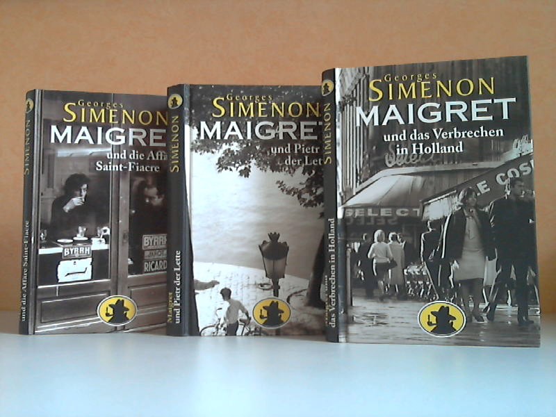Maigret und die Affäre Saint-Fiacre + Maigret und Pietr der Lette + Maigret und das Verbrechen in Holland 3 Bücher
