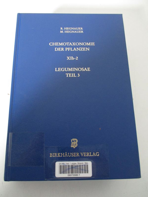 Chemotaxonomie der Pflanzen. Bd. 11b-2: Leguminosae, Teil 3. - Hegnauer, R. und M. Hegnauer,