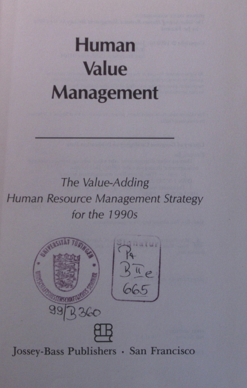Human value management the value-adding human resource management strategy for the 1990s