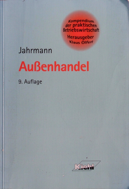 Außenhandel.  9., überarb. und erw. Auflage. - Jahrmann, Fritz-Ulrich