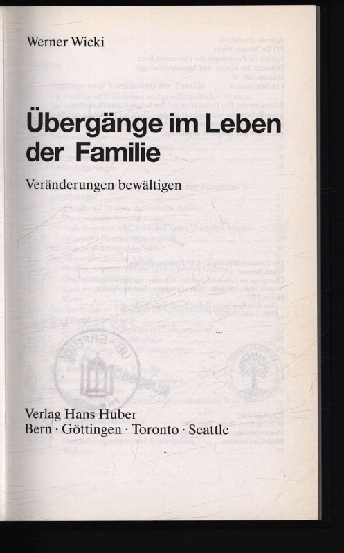 Übergänge im Leben der Familie Veränderungen bewältigen, 1. Aufl. - Wicki, Werner