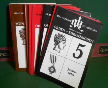 Graf Klenau OHG:  Partie von 19 Auktionskataloge von Orden, Medaillen und Ehrenzeichen aus den Jahren 1977-1979. 