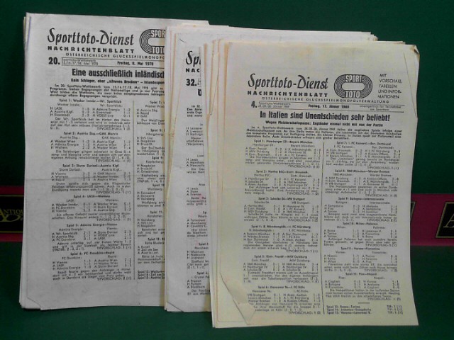 Schssel, Lud:  Sporttoto-Dienst Nachrichtenblatt - ca. 65 Bltter aus den Jahren 1969-1973. 
