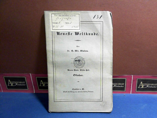 Neueste Weltkunde. 1847, 4. Band, erstes Heft.