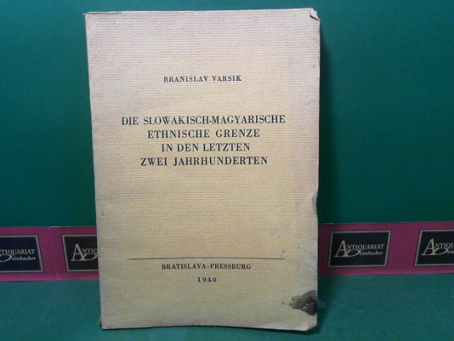 Varsik, Branislav:  Die slowakisch-magyarische ethnische Grenze in den letzten zwei Jahrhunderten. (= Schriften der Slowakischen Gelehrten Gesellschaft. Band 1 a). 