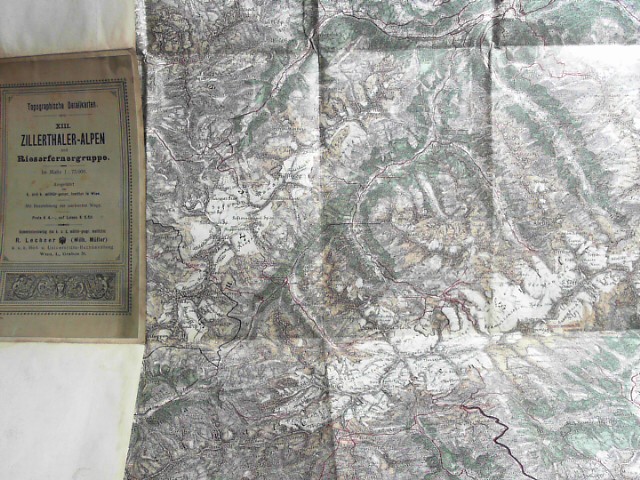 k. u. k. militr-geogr. Institut:  Topographische Detailkarte der Zillerthaler-Alpen. Mastab 1:75,000 