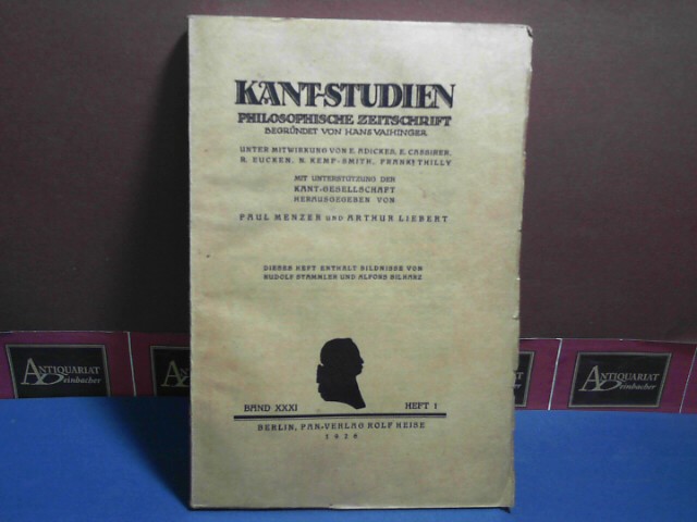 Kant-Studien. Philosophische Zeitschrift Band XXXI, Heft 1, 1926.