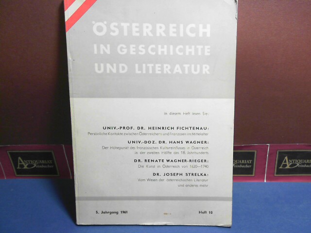 Österreich in Geschichte und Literatur. 5. Jahrgng 1961, Heft 10,