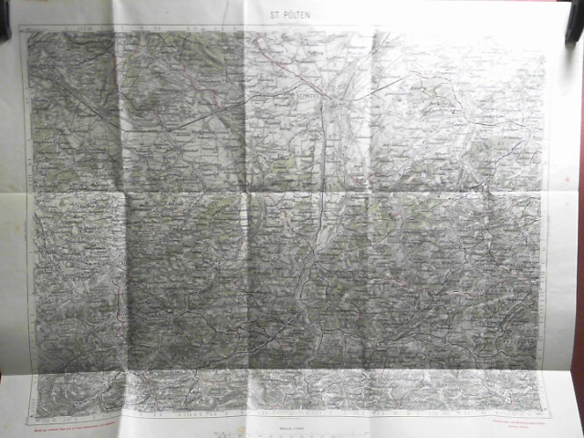 Kartographisches Institut, (frher: Militrgeographisches):  Karte Nr. 4755: St. Plten. Mastab 1:75.000. Stand 31. III.1936. 