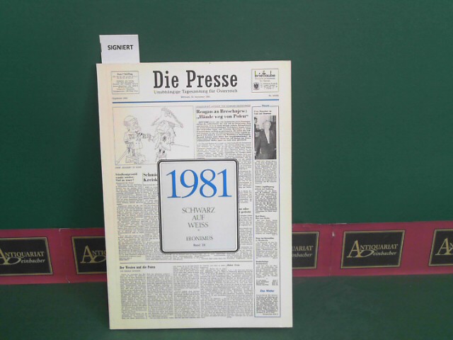 Die Presse, Ironimus Karikaturen des Jahres 1981 - Schwarz auf Weiss, Band 26.