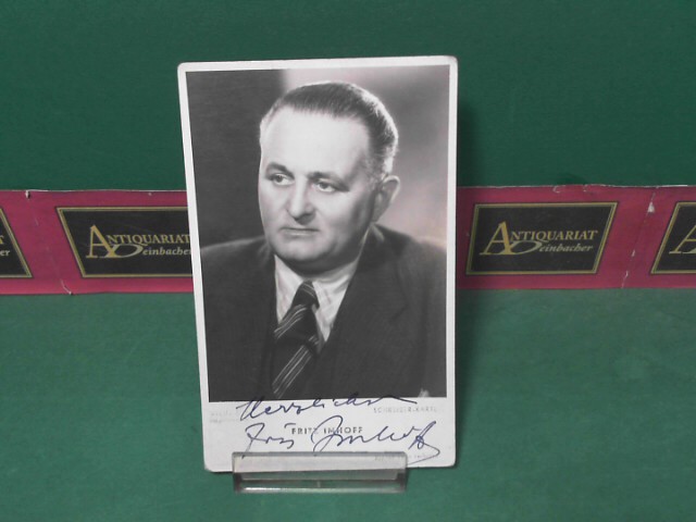 Imhoff, Fritz:  Photo Bild-Autogrammkarte von Firtz Imhoff - eigenh.signiert. 