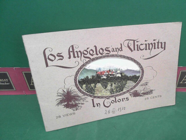   Los Angeles and Vicinity in Colors - containing 28 exquisite color views of Southern California. Engraved and printed by the Van Ornum Colorprint Co.. 