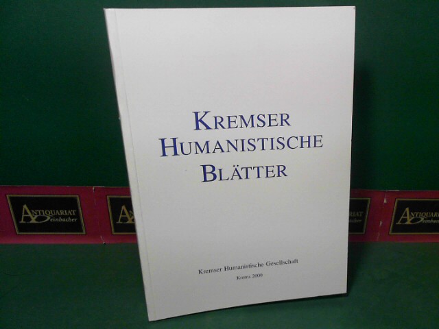 Prei, Kurt:  Kremser Humanistische Bltter, 4.Jg. 2000. 