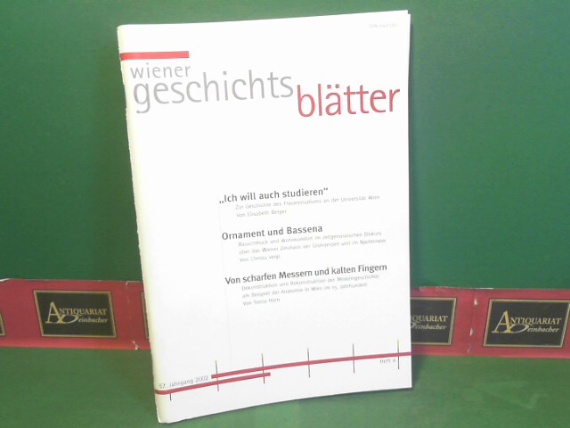 Wiener Geschichtsblätter, 57. Jahrgang, 2002, Heft 4.