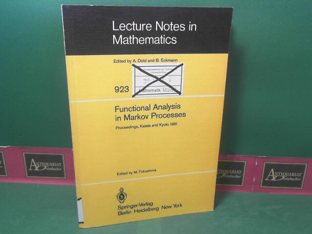 Fukushima, M.:  Functional Analysis in Markov Processes. (= Lecture Notes in Mathematics, Band 923). 