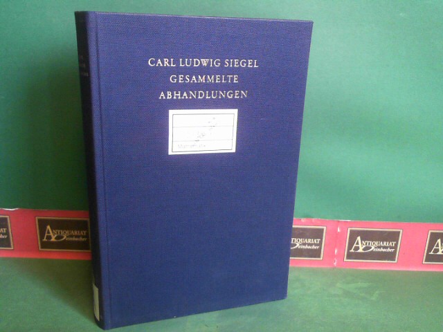 Carl Ludwig Siegel - Gesammelte Abhandlungen. Band I.