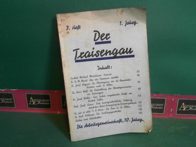 Der Traisengau - 1.Jahrgang 1935, Heft 3 (früher: Die Arbeitsgemeinschaft 10.Jg.) - Pädagogische Zeitschrift der St.Pöltner Volks-Haupt-und Fortbildungsschullehrer.
