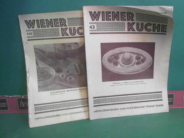 Wiener Küche - Illustrierte Monatsschrift über Küche und Kochen. vorhanden sind Heft: 43, 56,58, 60-104, 106-131, 134-153, 156-159.