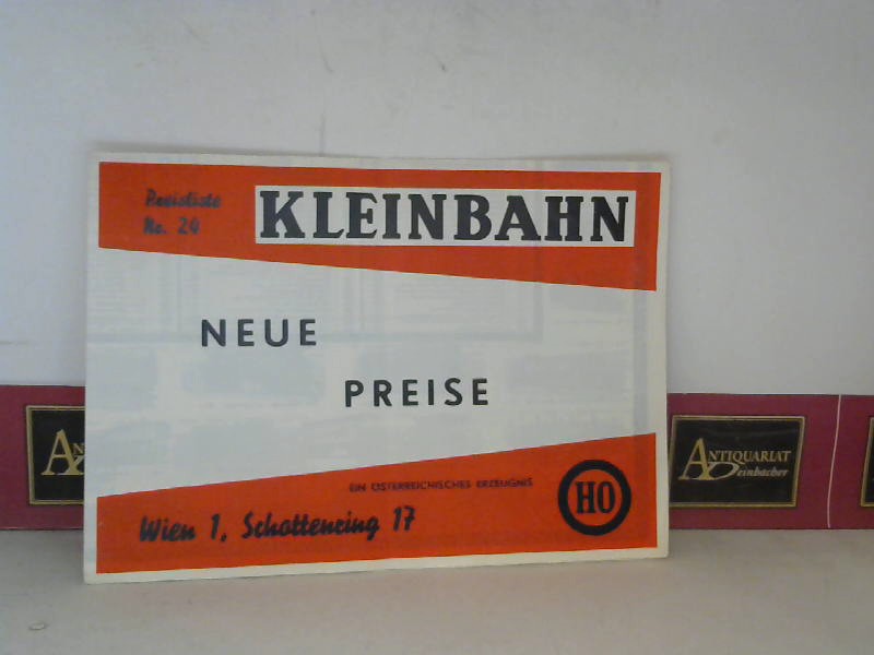 Brder Klein, Wien (Hrsg.):  Kleinbahn Preisliste Nr.24. (= Modellbahn-Katalog). 
