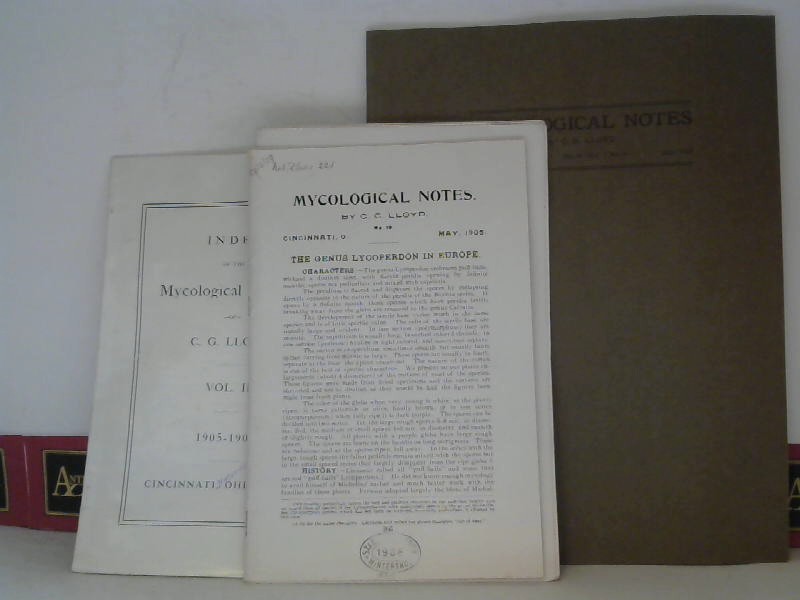 Mycological Notes - Heft No.19-26, 30-35, 38-60, No.66-75; Index of Vol.II., Vol.V., Vol.VII..