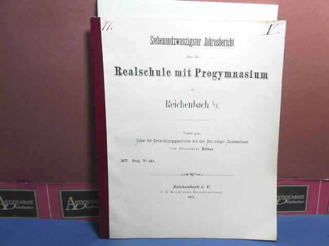 Rber:  ber die Entwicklungsgeschichte und den Bau einiger Samenschalen. (= Schulnachricht der Realschule mit Progymnasium zu Reichenbach i.V.). 
