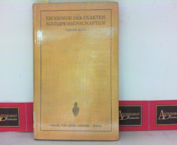 Ergebnisse der Exakten Naturwissenschaften - 4.Band 1925.
