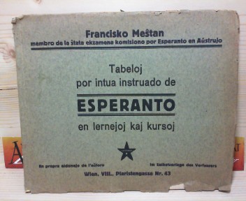 Mestan, Francisko:  Tabeloj por intua instruado de Esperanto en lernejoj kaj kursoj. 