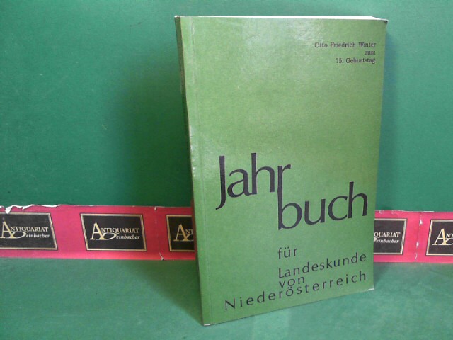 Jahrbuch für Landeskunde von Niederösterreich, Neue Folge 59, 1993.