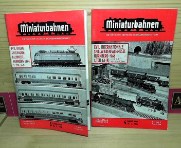 MIBA-Verlag:  XVII.Internationale Spielwarenfachmesse Nrnberg 1966 - Messebericht in zwei Bnden. (= Miniaturbahnen - deutsche Modellbahnzeitschrift, Band 18, Heft 4 und 5). 