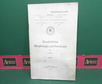 Klin, J.:  Ganzheitliche Morphologie und Homologie. (= Mitteilungen der naturforschenden Gesellschaft Freiburg Zoologie, Band III, Heft 1). 