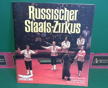 Russischer Staats-Zirkus - Wiener Stadthalle 9.Februar- 12.März 1978 - Zirkusprogramm.