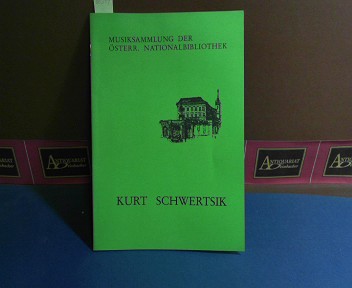 Brosche, Gnter:  Musikalische Dokumentation Kurt Schwertsik. Konzert -  Ausstellung. (= Katalog der Musiksammlung der sterreichischen Nationalbibliothek, Institut fr sterreichische Musikdokumentation). 