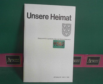 Unsere Heimat. - Jahrgang 64, Heft 3, 1993.  - Zeitschrift für Landeskunde von Niederösterreich.