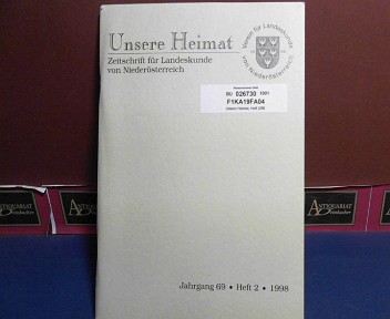 Verein fr Landeskunde von Niedersterreich (Hrsg.):  Unsere Heimat. - Jahrgang 69, Heft 2, 1998.  - Zeitschrift fr Landeskunde von Niedersterreich. 