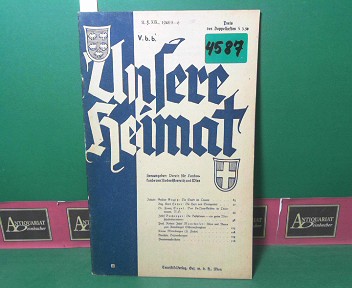 Verein fr Landeskunde von Niedersterreich (Hrsg.):  Unsere Heimat. - Neue Folge Jhrg. XVIII., 1948 Nr. 5-6, - Monatsblatt des Vereines fr Landeskunde von Niedersterreich und Wien. 