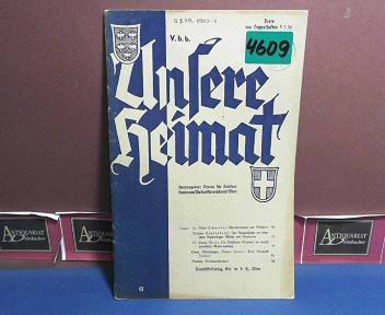 Verein fr Landeskunde von Niedersterreich (Hrsg.):  Unsere Heimat. -  Neue Folge XXI, 1950, Nr. 5/6 - Monatsblatt des Vereines fr Landeskunde von Niedersterreich und Wien. 