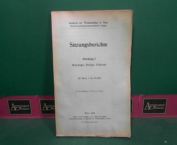   Sitzungsberichte der kaiserlichen Akademie der Wissenschaften - Abteilung I - 145.Band 7.-10.Heft, 1936. 