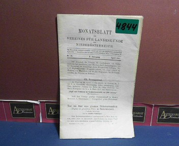 X. Jahrgang 1911 Nr. 16, - Monatsblatt des Vereines für Landeskunde  von Niederösterreich.