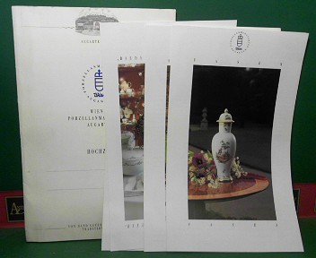 Augarten Wien:  Wiener Porzellanmanufaktur Augarten - Hochzeit (= Mappe mit den Prospekten: Vasen, Speise-Service Form 62, Service, Biedermeier-Girlande, Speise-Service Form 1). 