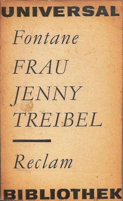 Frau Jenny Treibel  7. Auflage - Fontane, Theodor