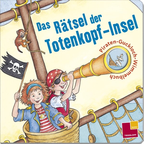 Das Rätsel der Totenkopf-Insel. Wimmeliges Piraten-Gucklochbuch  1., Auflage - Kiefmann, Elisabeth