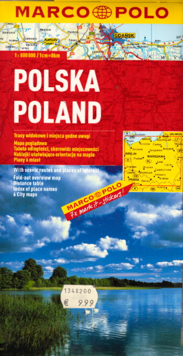 MARCO POLO Länderkarte Polen 1:800.000: Mit landschaftlich schönen Strecken und Sehenswürdigkeiten. Übersichtskarte zum Ausklappen, ... 6 Citypläne (MARCO POLO Länderkarten)  Auflage: 10 - MARCO, POLO